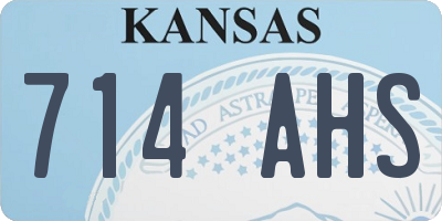 KS license plate 714AHS