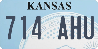 KS license plate 714AHU