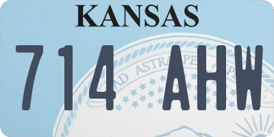 KS license plate 714AHW