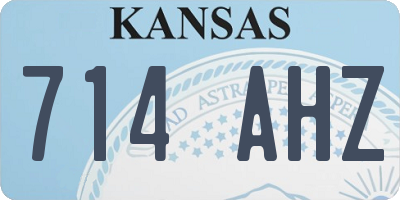 KS license plate 714AHZ