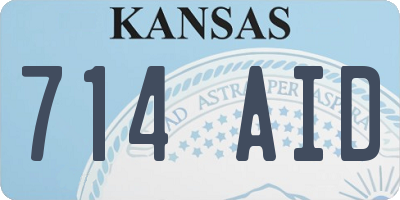 KS license plate 714AID