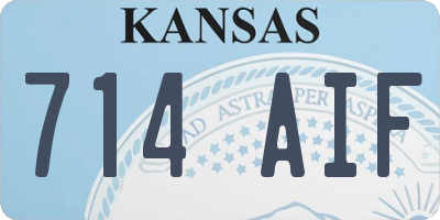 KS license plate 714AIF