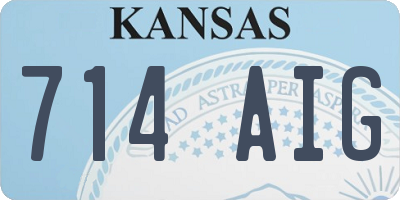 KS license plate 714AIG
