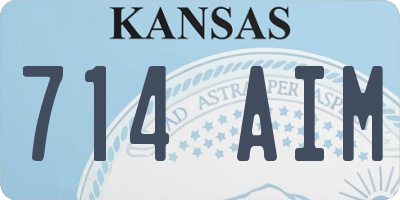 KS license plate 714AIM