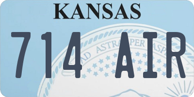KS license plate 714AIR