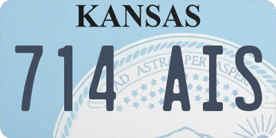 KS license plate 714AIS