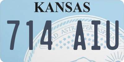 KS license plate 714AIU