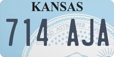 KS license plate 714AJA