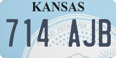 KS license plate 714AJB