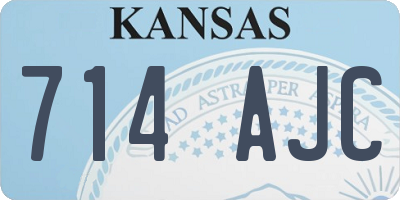 KS license plate 714AJC