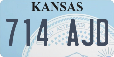 KS license plate 714AJD