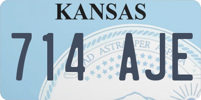 KS license plate 714AJE