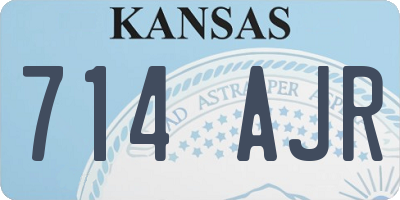 KS license plate 714AJR