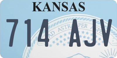 KS license plate 714AJV