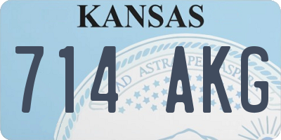 KS license plate 714AKG