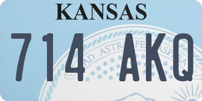 KS license plate 714AKQ