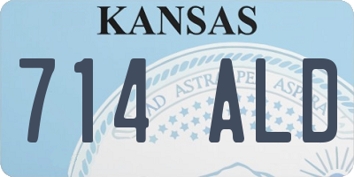 KS license plate 714ALD