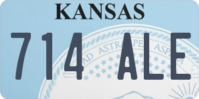 KS license plate 714ALE