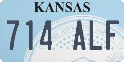 KS license plate 714ALF