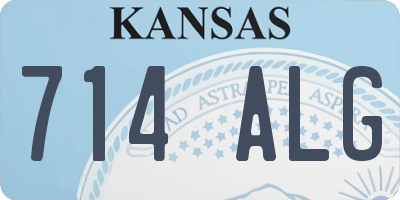KS license plate 714ALG
