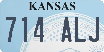 KS license plate 714ALJ