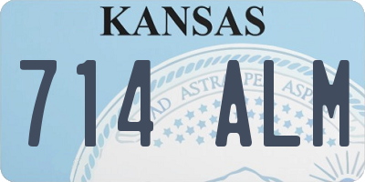 KS license plate 714ALM