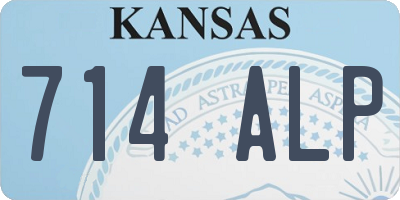 KS license plate 714ALP