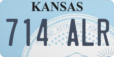 KS license plate 714ALR