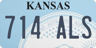 KS license plate 714ALS