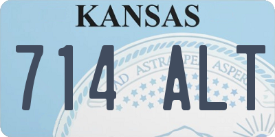 KS license plate 714ALT