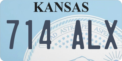 KS license plate 714ALX