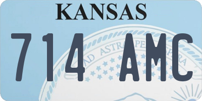 KS license plate 714AMC