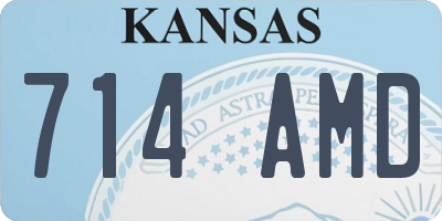 KS license plate 714AMD