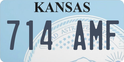 KS license plate 714AMF