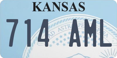 KS license plate 714AML