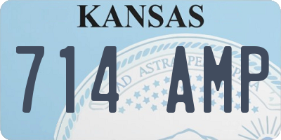 KS license plate 714AMP
