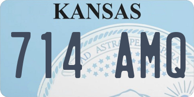 KS license plate 714AMQ