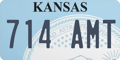 KS license plate 714AMT