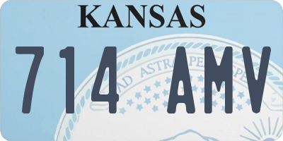 KS license plate 714AMV
