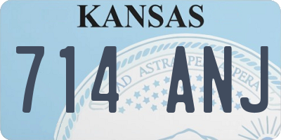 KS license plate 714ANJ