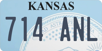 KS license plate 714ANL