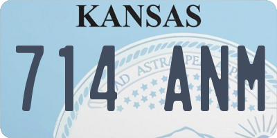 KS license plate 714ANM