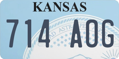 KS license plate 714AOG