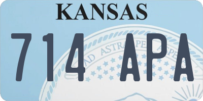 KS license plate 714APA