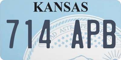 KS license plate 714APB