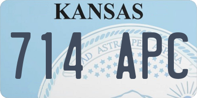 KS license plate 714APC