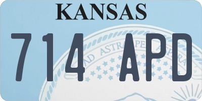 KS license plate 714APD
