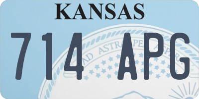 KS license plate 714APG