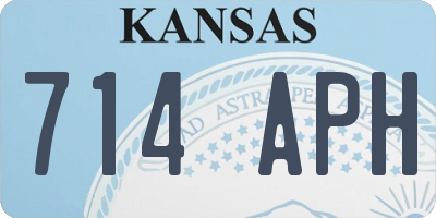 KS license plate 714APH