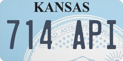 KS license plate 714API